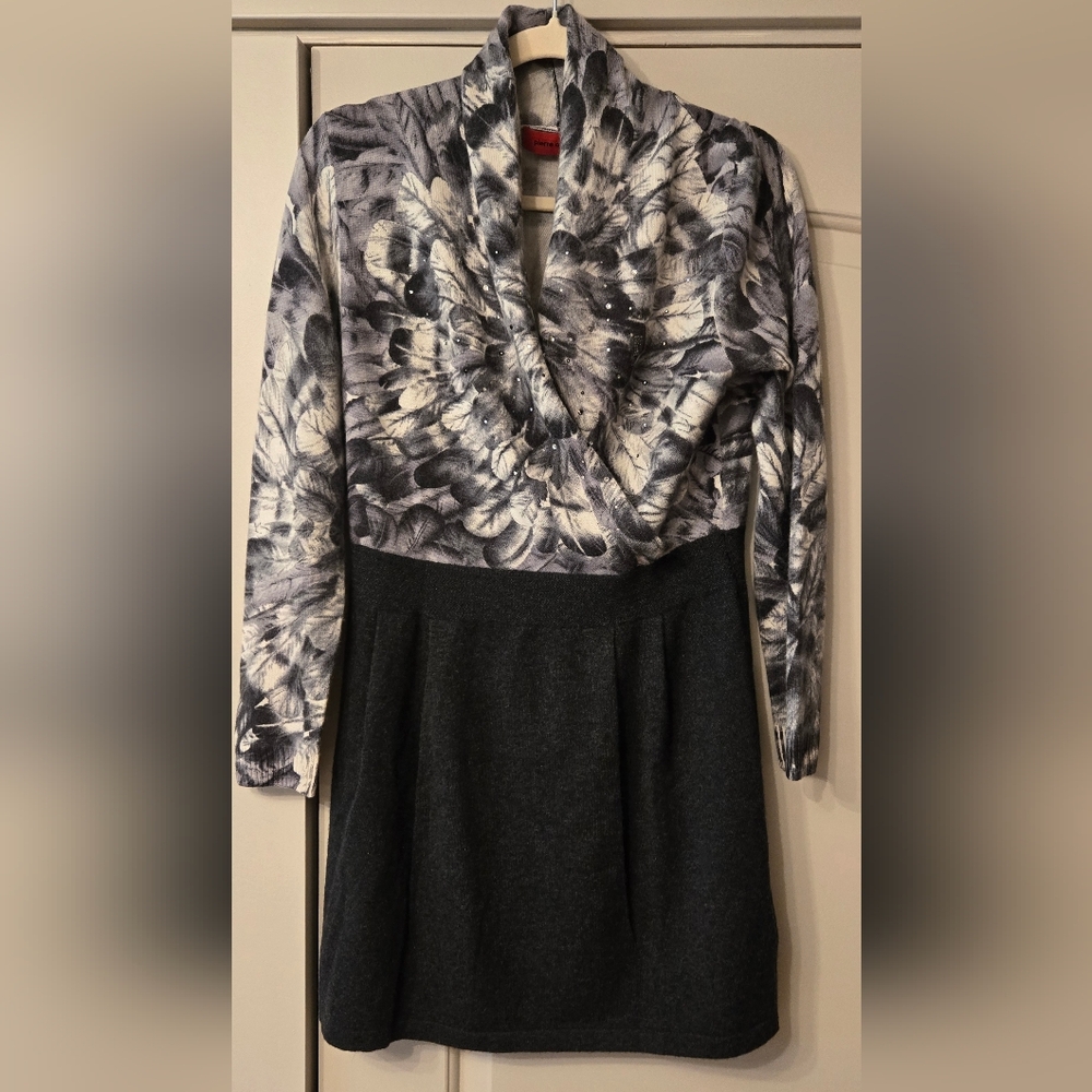 Pierre Cardin Cashmere Dress With Swarowski Accents NWT